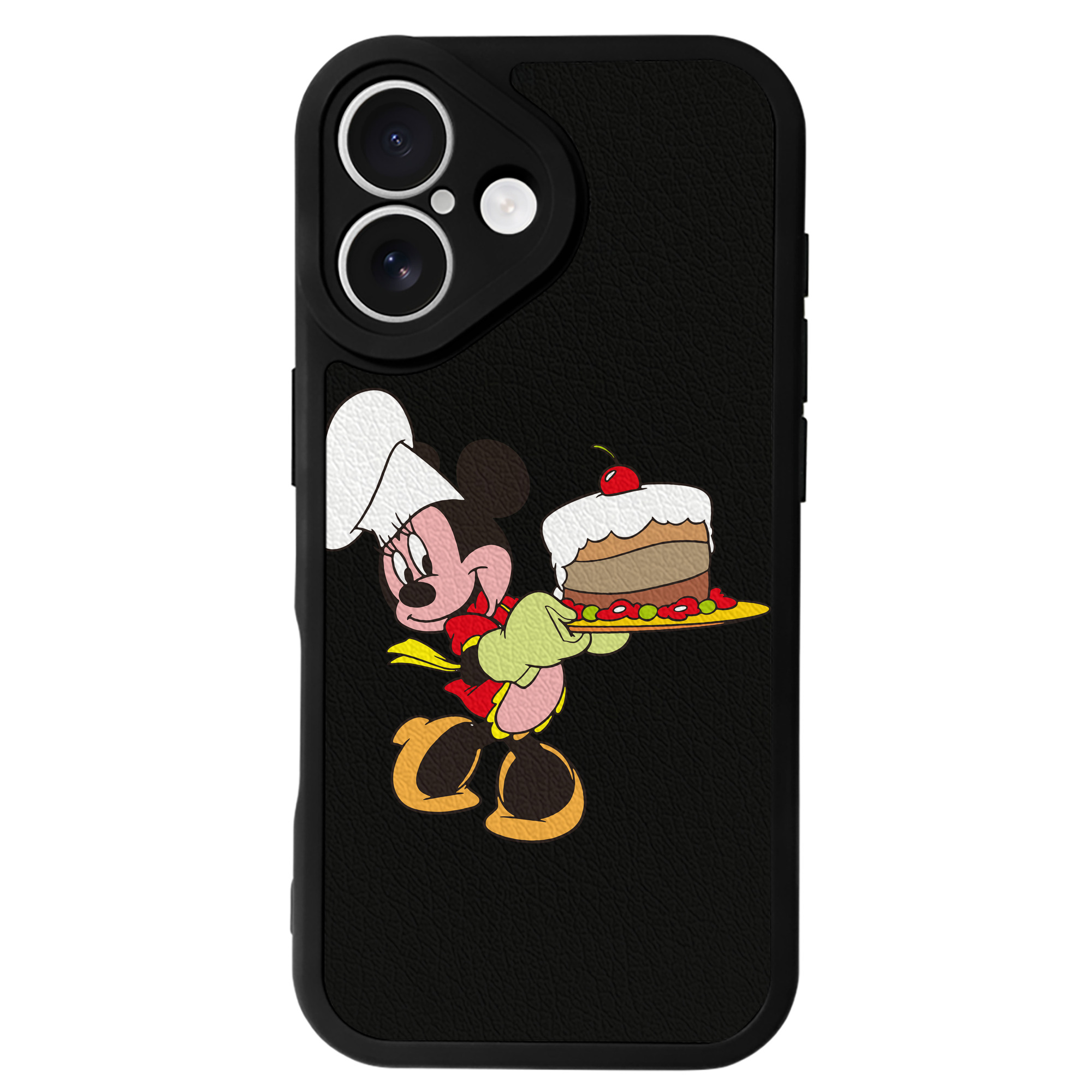 （画像用） ミッキーマウス Mickey Mouse 【iPhone 16シリーズ対応】シリコンスマホケース（レザー調） 材質：シリコン